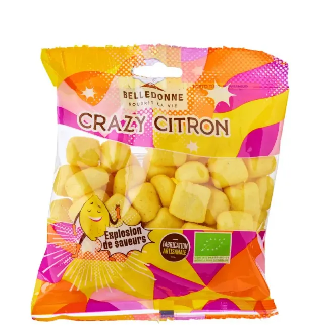 Belledonne Crazy citron bonbons coque croustillante 120 g