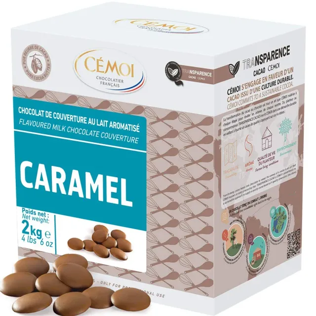 Cémoi Caramel 36% 26190 chocolat couverture lait caramel 2 kg