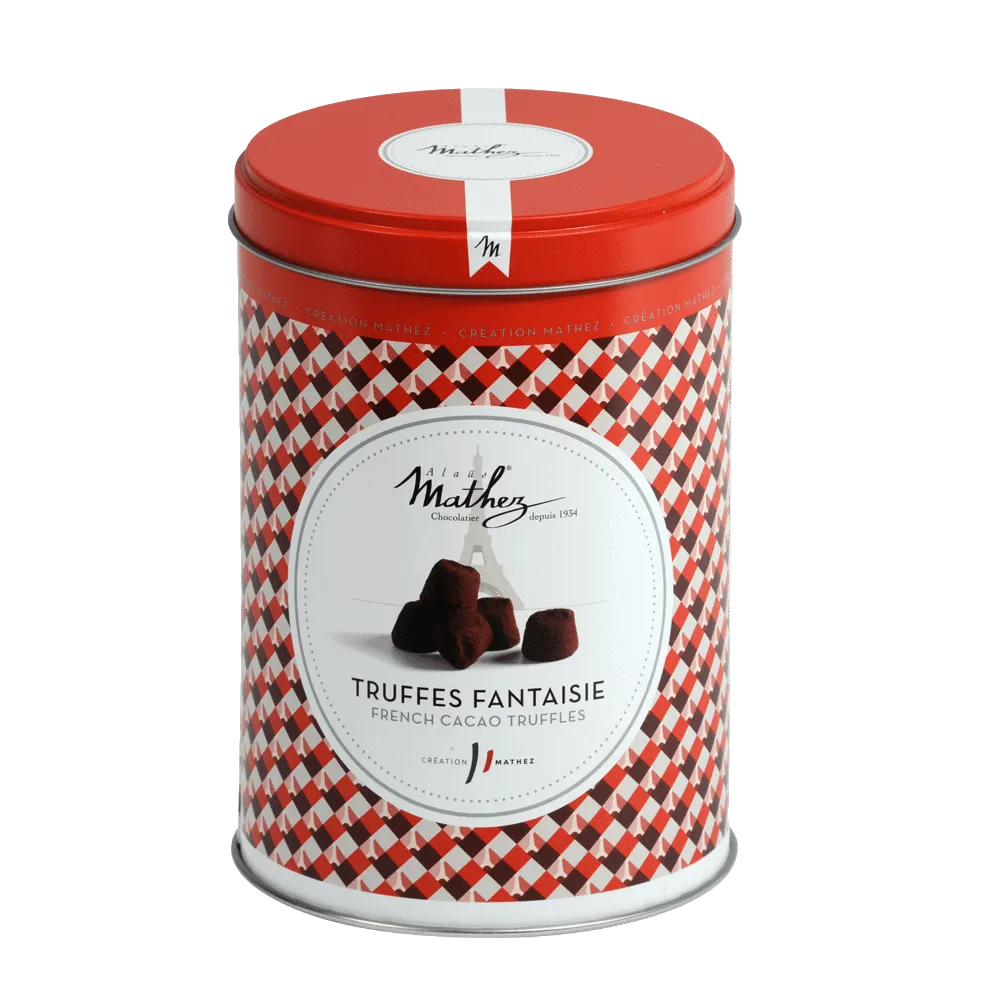Chocolat Mathez Vintage boîte métal truffes 500g cacao