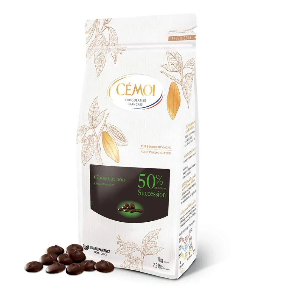 Cémoi Succession 50% chocolat noir ganache 1 kg fluide