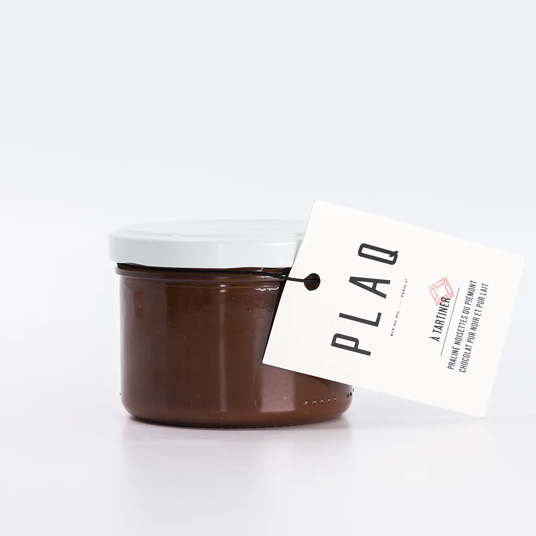 Plaq pâte à tartiner chocolat noisettes pot