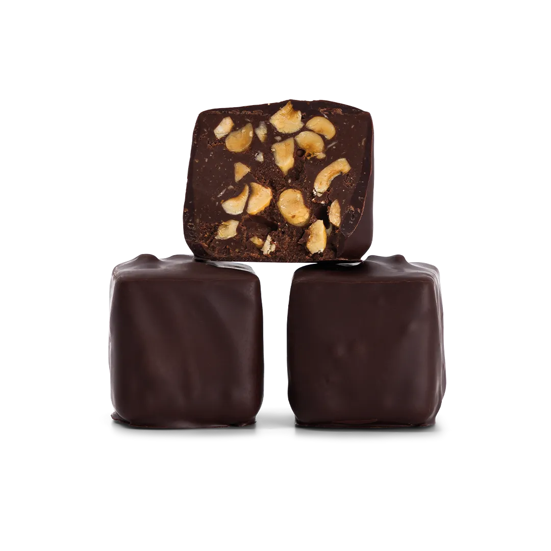 PLAQ Rocher Noir Praliné Noisettes rocher chocolat