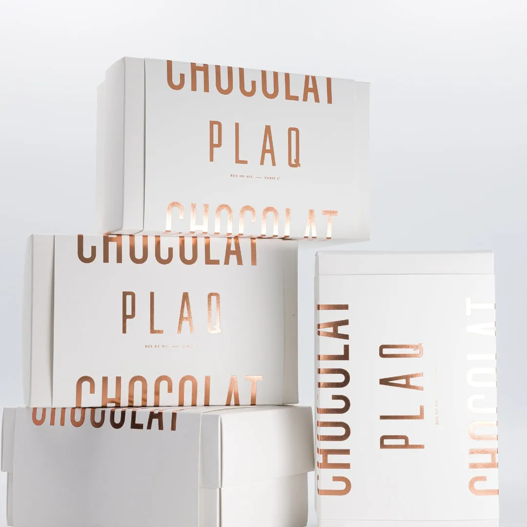 PLAQ Coffret cadeau blanc crème 2 tailles tablettes