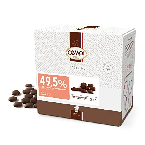 Cémoi Tradition 49,5% palets chocolat noir 5 kg pur beurre cacao