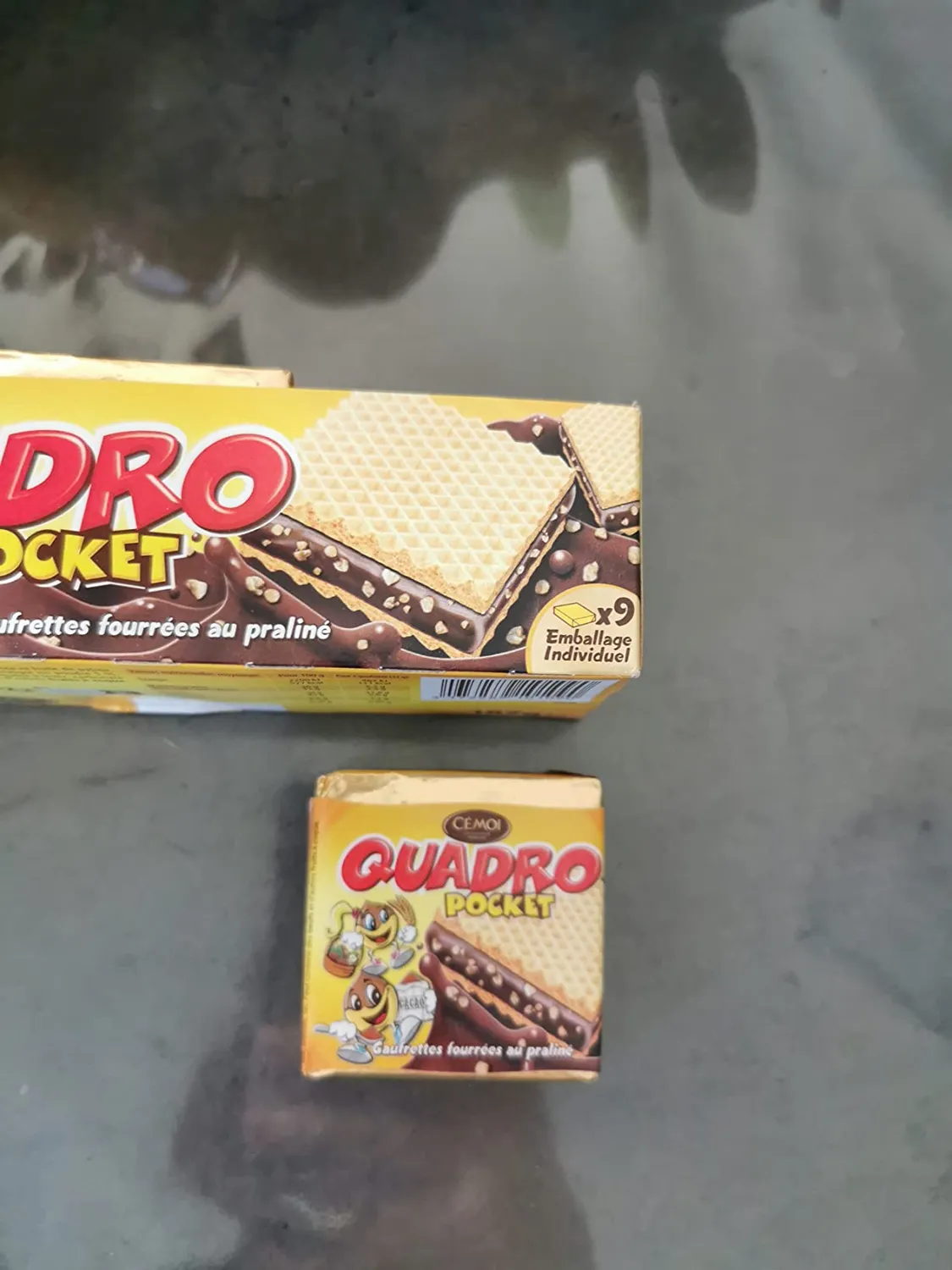 Cémoi Quadro Pocket Gaufrettes Praliné Cacao 187 g