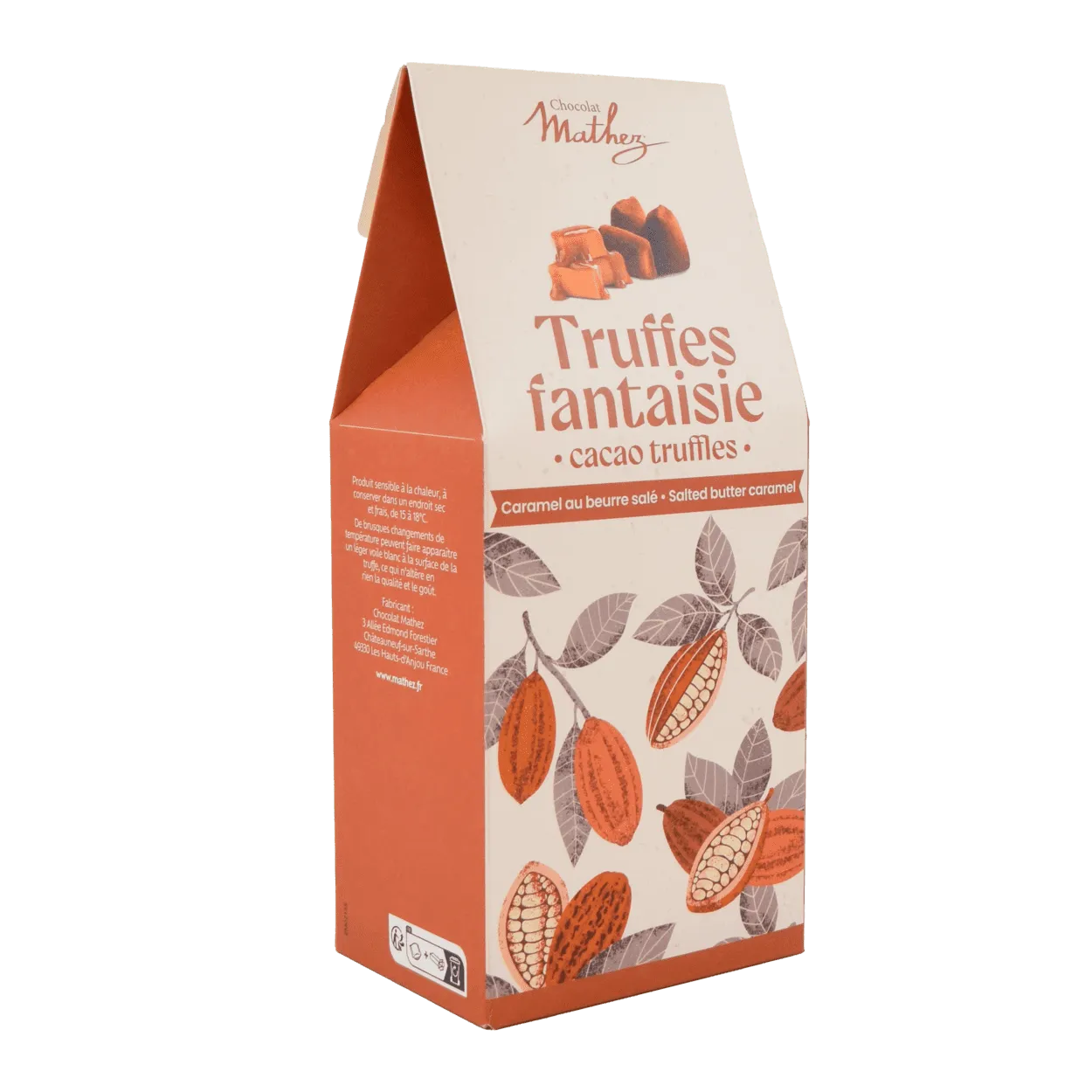 Mathez Natural étui truffes cacao fantaisie 200g