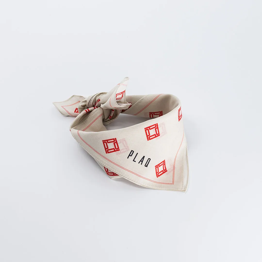 PLAQ Bandana voile coton beige ourlet fin