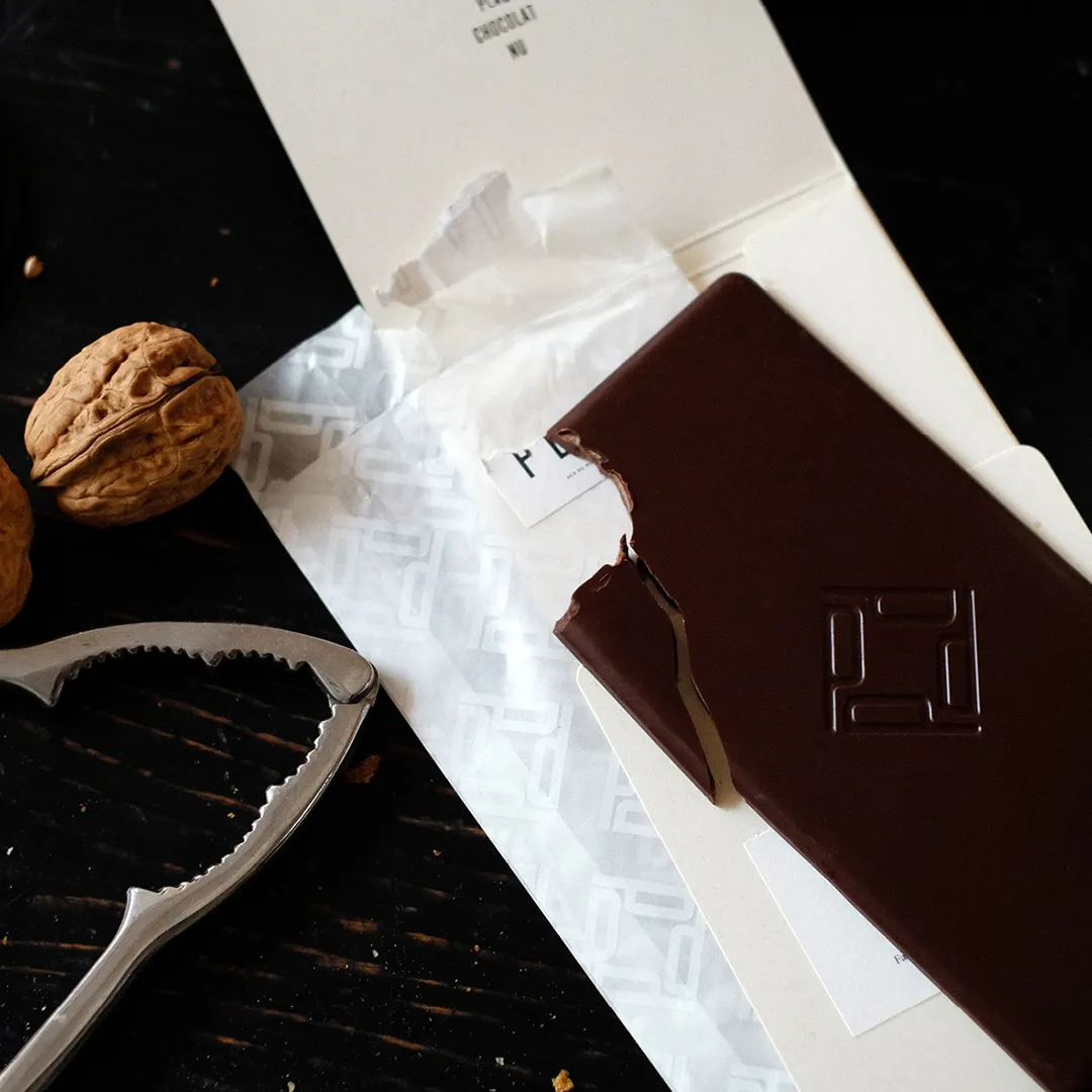 PLAQ Kamili 76% tablette chocolat noir biscuit