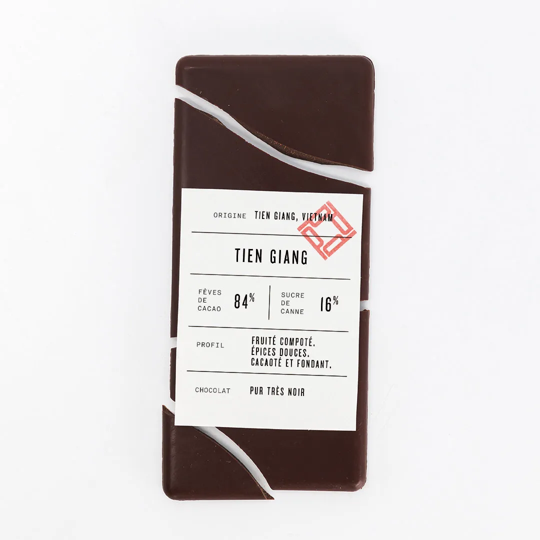 PLAQ Tien Giang 84% tablette chocolat noir fruité