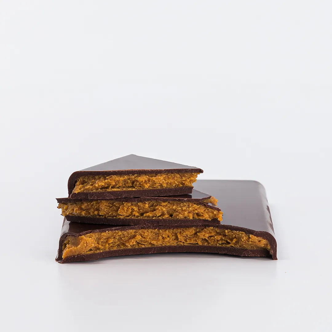 PLAQ Kamili tablette chocolat praliné cacahuètes 76%