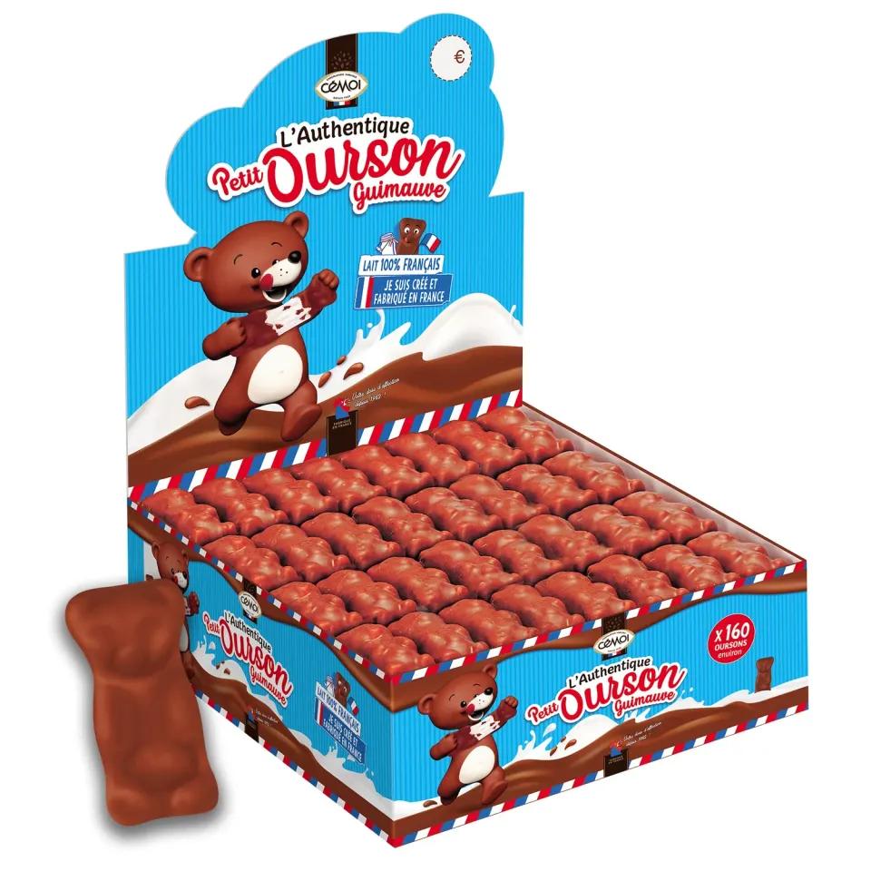 Cémoi Petit Ourson guimauve chocolat au lait 160 pièces 1,49 kg