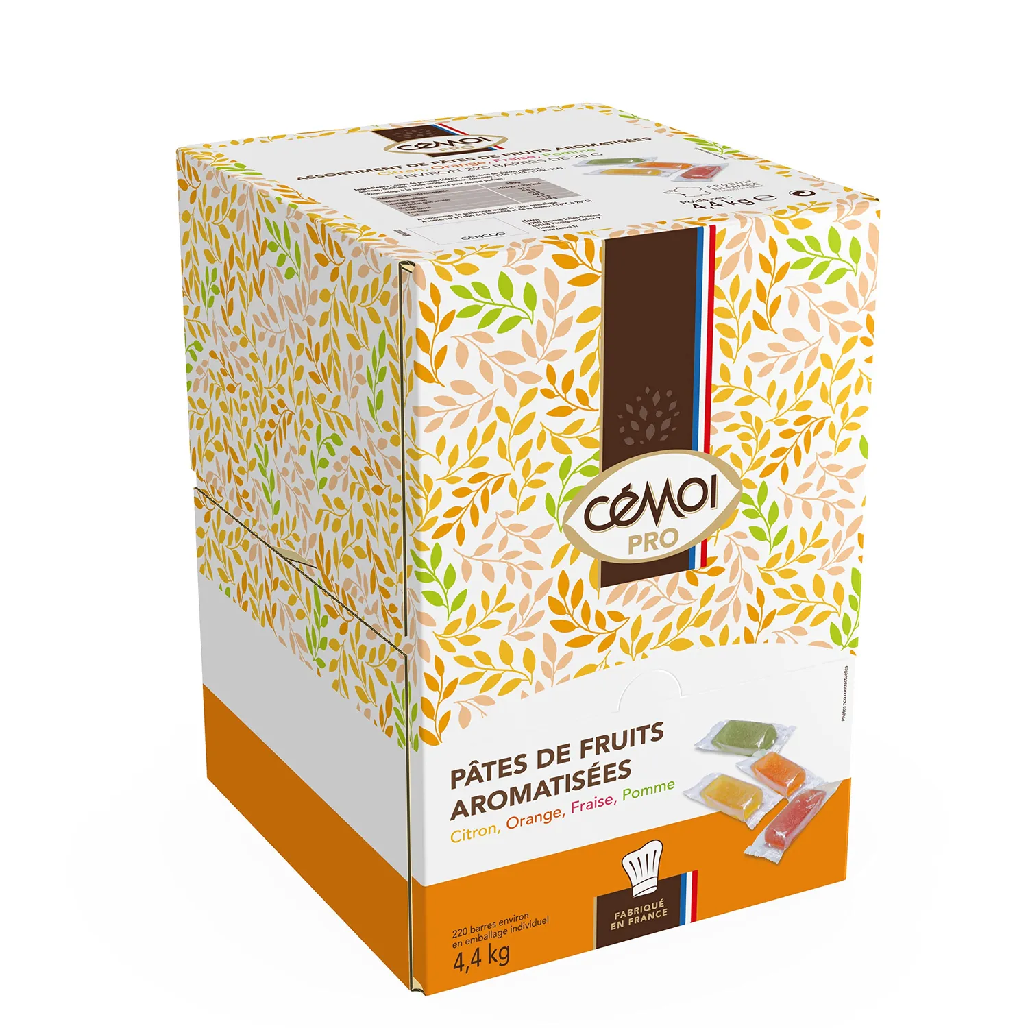 Cémoi Pâtes de fruits orange confiserie 1,2 kg assortiment fruité