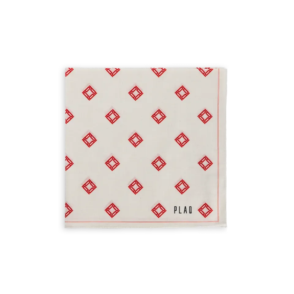 PLAQ Bandana voile coton beige ourlet fin
