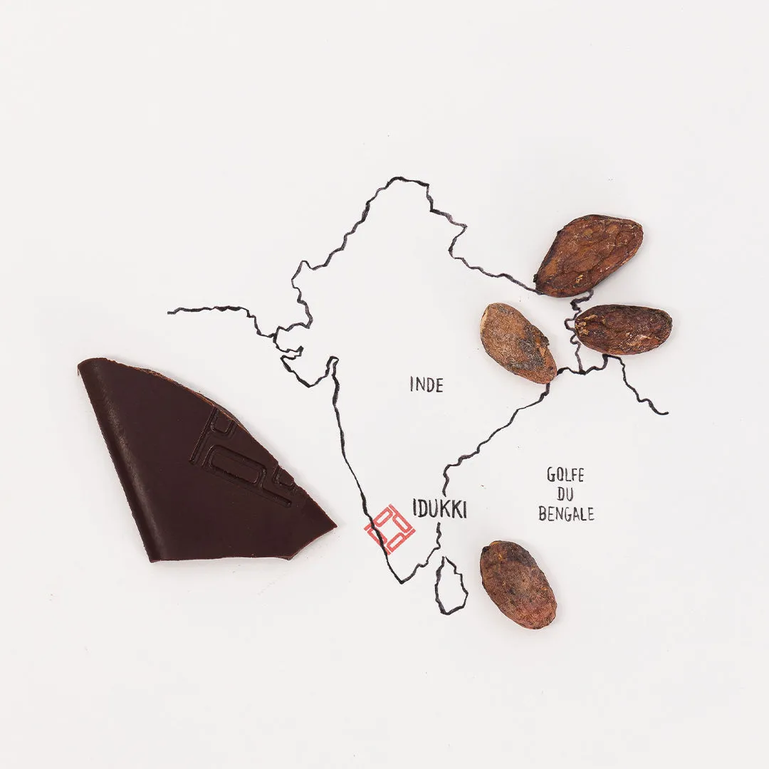 PLAQ Noir Idukki 76% tablette pain grillé épicé