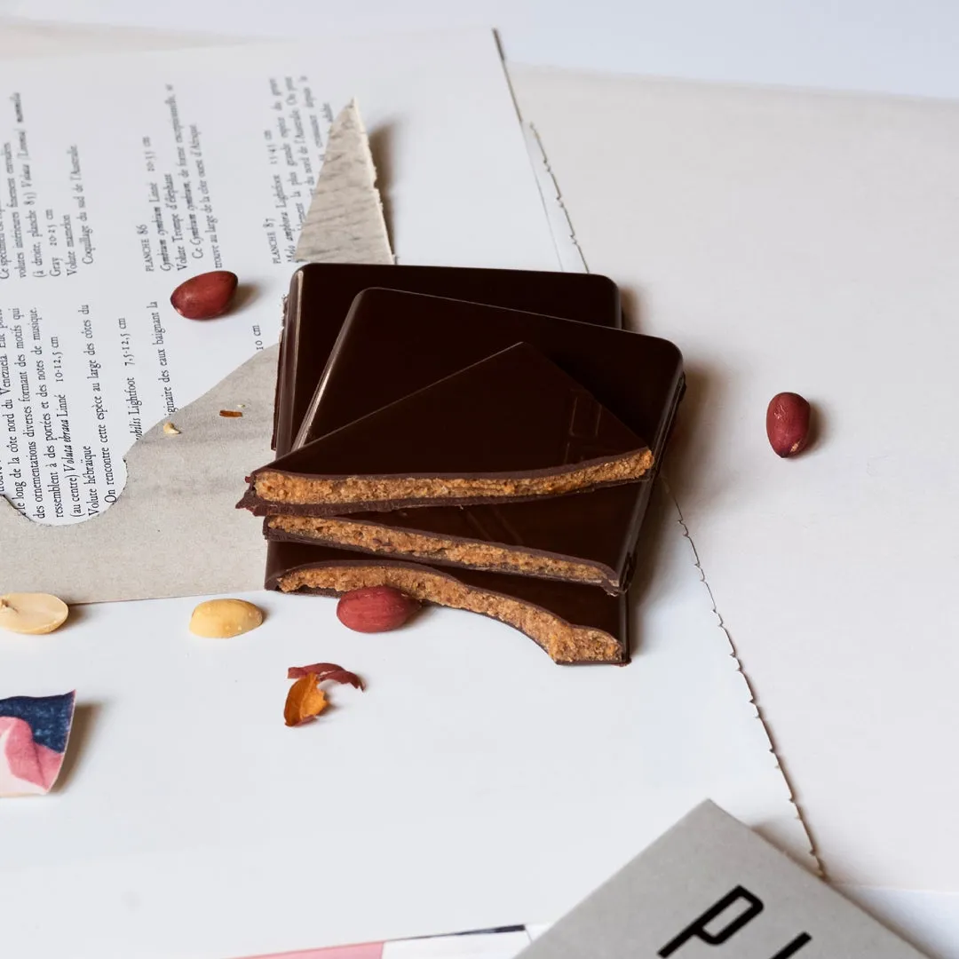 PLAQ Kamili tablette chocolat praliné cacahuètes 76%