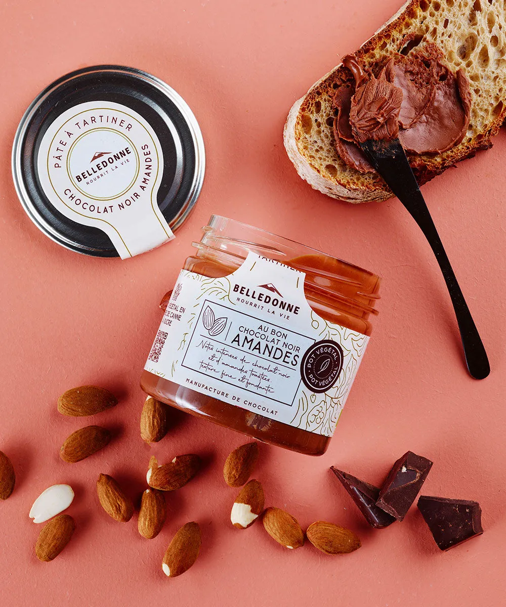 Belledonne pâte à tartiner chocolat noir amandes 300 g bio