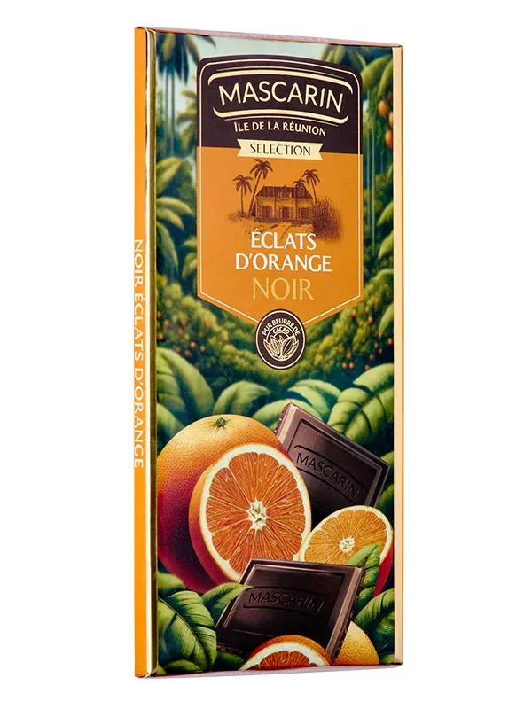 Mascarin Sélection éclats d’orange tablette chocolat noir