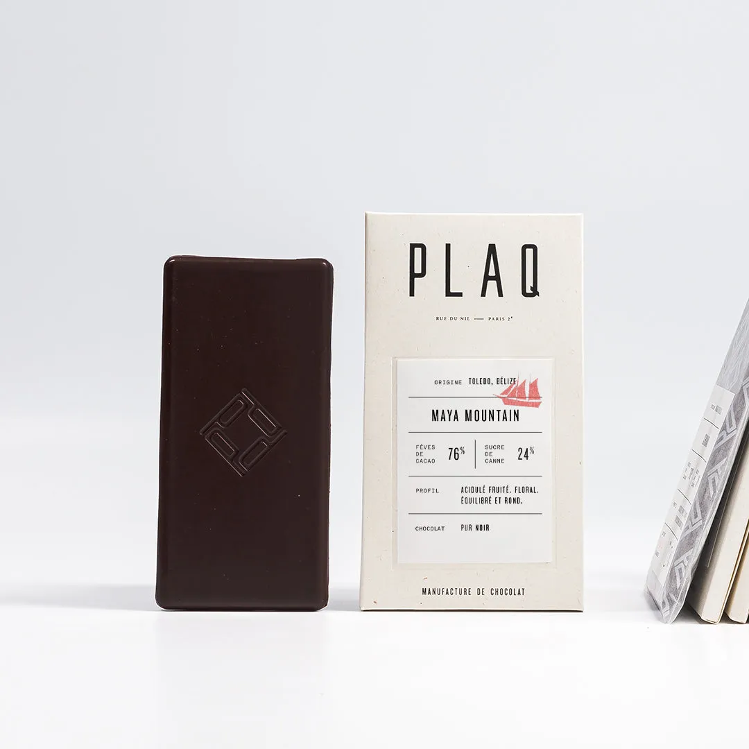 PLAQ Maya Mountain 76% tablette voilier fruité