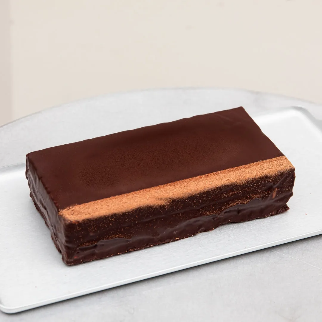 Plaq bûche chocolat noisettes citron 6 personnes