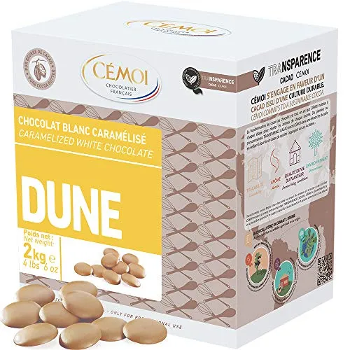 Cémoi Dune 29162 chocolat de couverture blanc caramélisé 2 kg