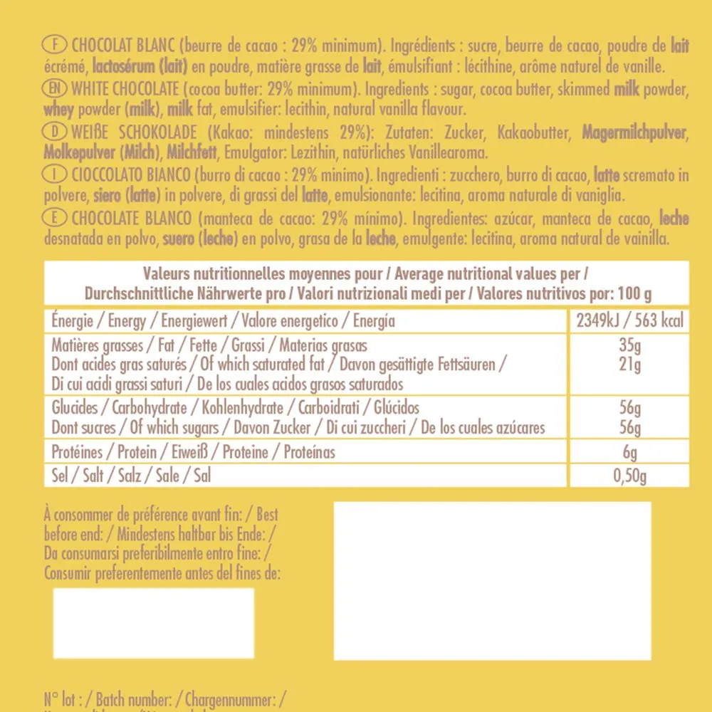Cémoi Dune 29162 chocolat de couverture blanc caramélisé 2 kg
