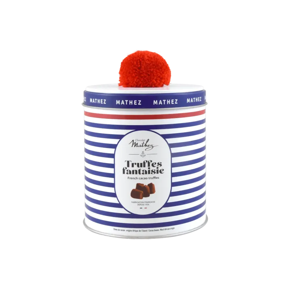 Mathez Navy boîte métal truffes fantaisie 250g cacao
