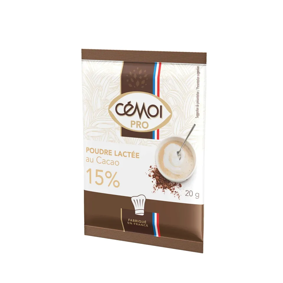 Cémoi Dosette poudre chocolatée lactée 15% cacao 5 kg