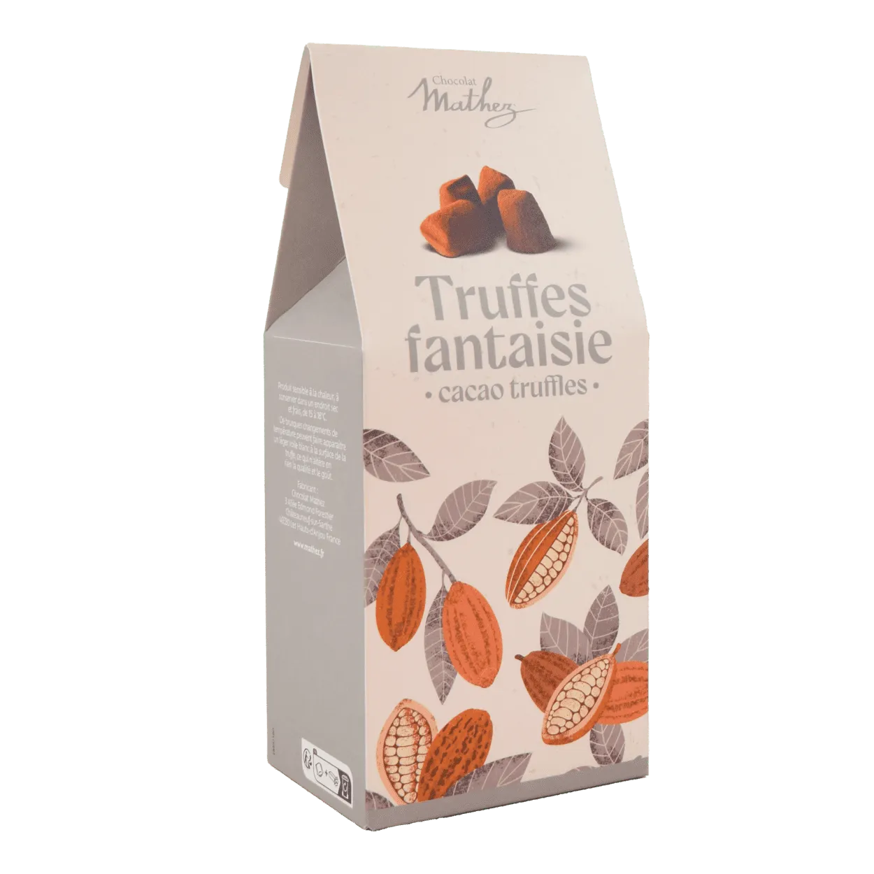 Mathez Natural étui truffes cacao fantaisie 200g