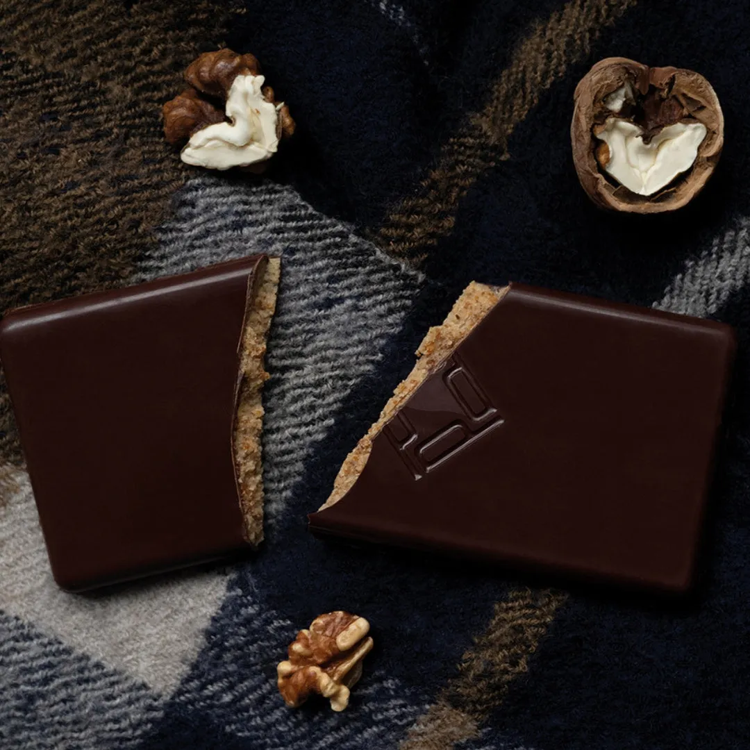 Plaq Kamili tablette chocolat noir praliné noix