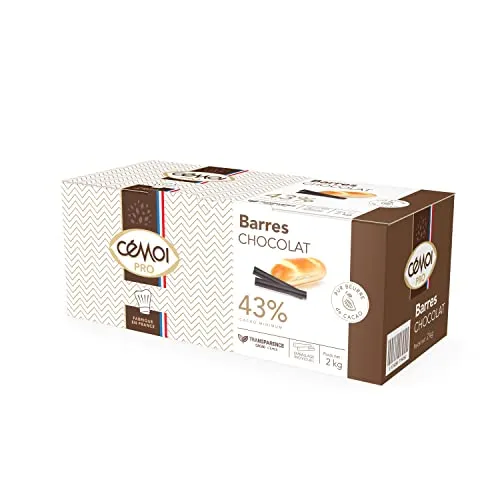 Cémoi Barres Goûter barres chocolat noir 43% 2 kg pur beurre cacao
