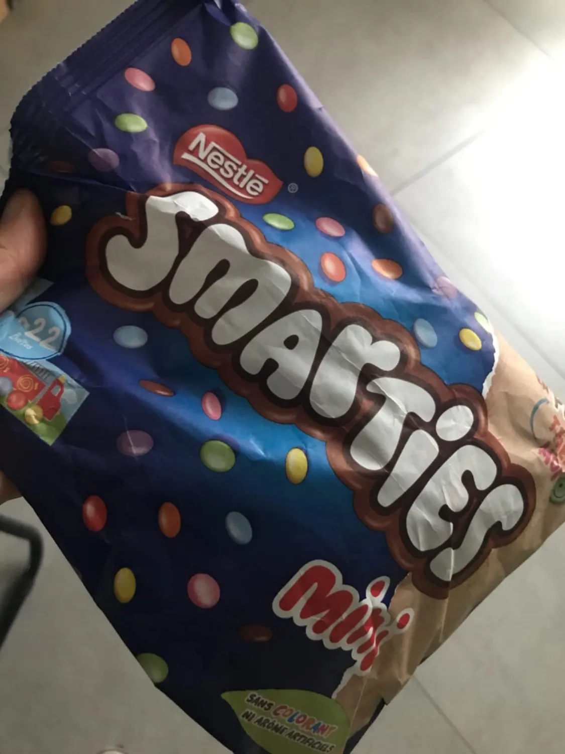 Smarties Mini bonbons chocolat au lait 315g familial colorés naturels
