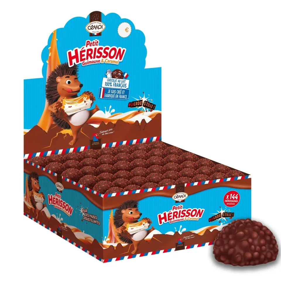 Cémoi Petit Hérisson guimauve lait caramel 144 pièces 1,625 kg