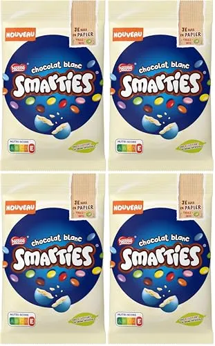 Smarties White billes chocolat blanc 250 g colorées