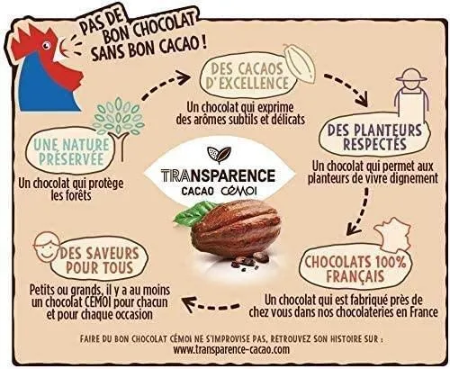Cémoi Désir mini-tablettes chocolat noir 72% 200 g fruité