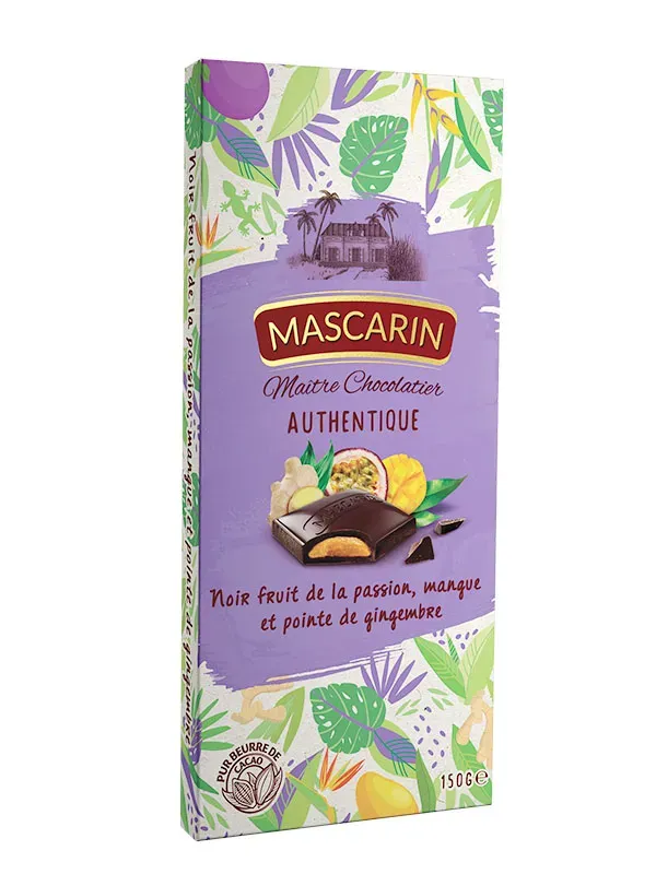 Mascarin Authentique chocolat noir mangue passion gingembre