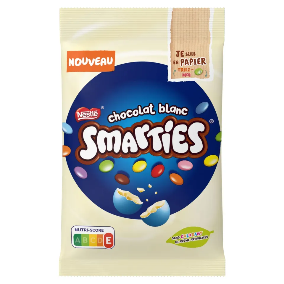 Smarties White billes chocolat blanc 250 g colorées