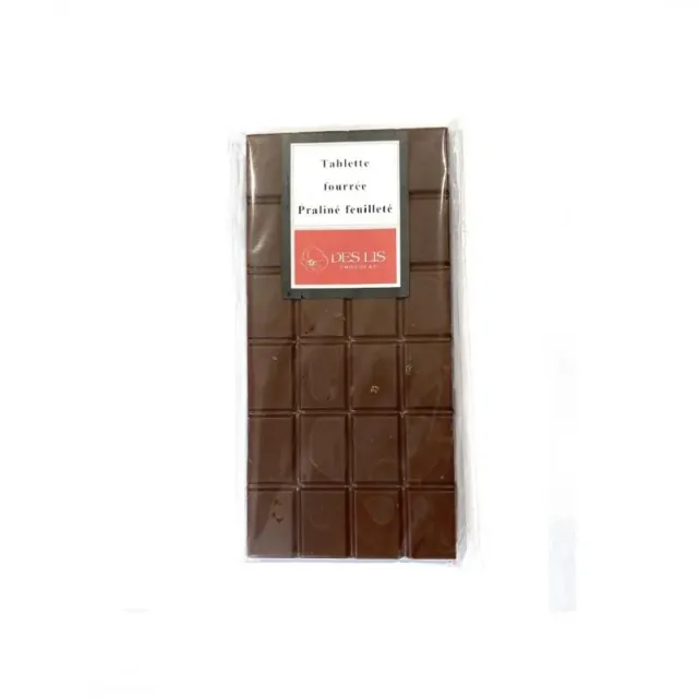 Des Lis Chocolat Tablette Fourrée Praliné Feuilleté 100g