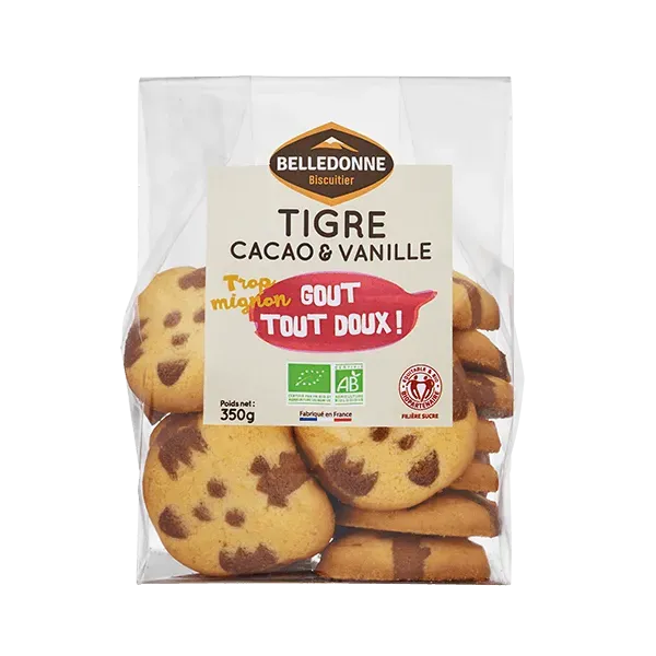 Belledonne Tigre Choco Vanille Biscuit Enfant 350 g