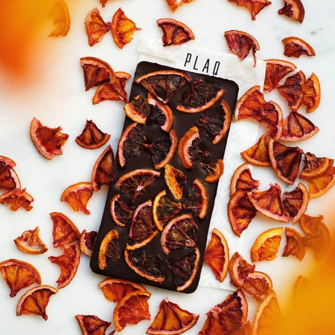 PLAQ Maya Mountain tablette chocolat orange sanguine 76%