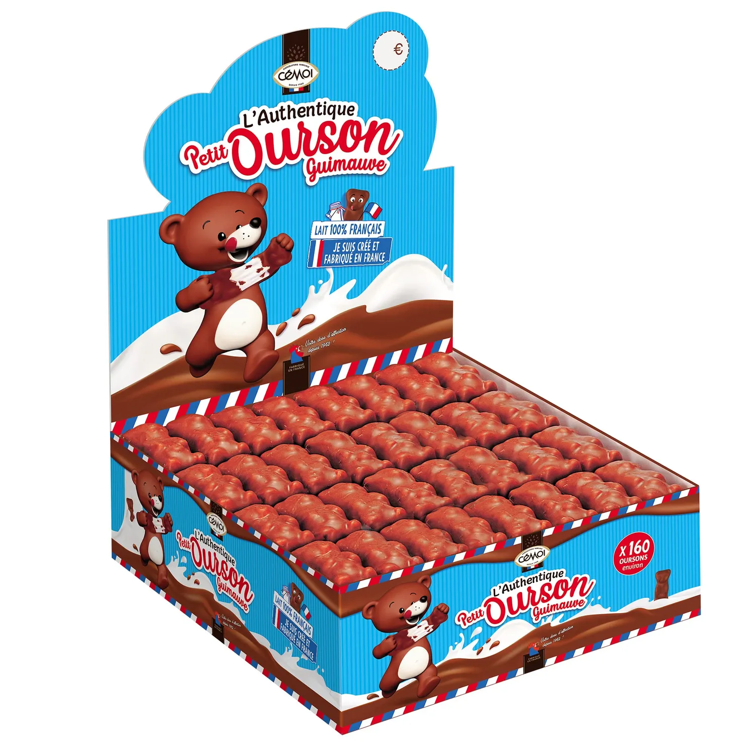 Cémoi Petit Ourson guimauve chocolat au lait 160 pièces 1,49 kg