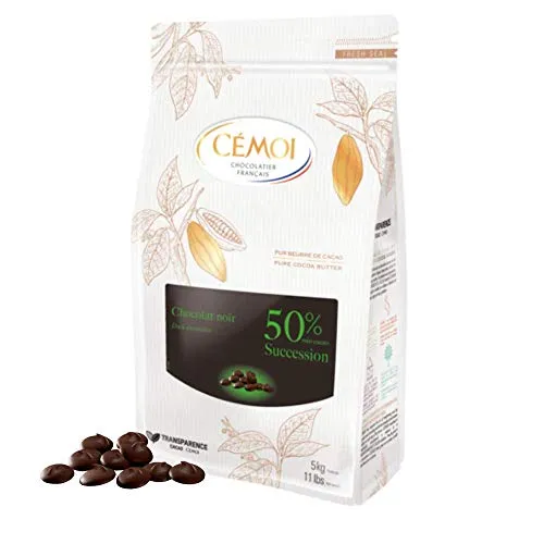 Cémoi Succession 50% palets chocolat noir ganache 5 kg