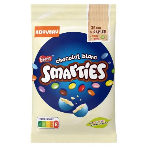 Smarties White billes chocolat blanc 250 g colorées