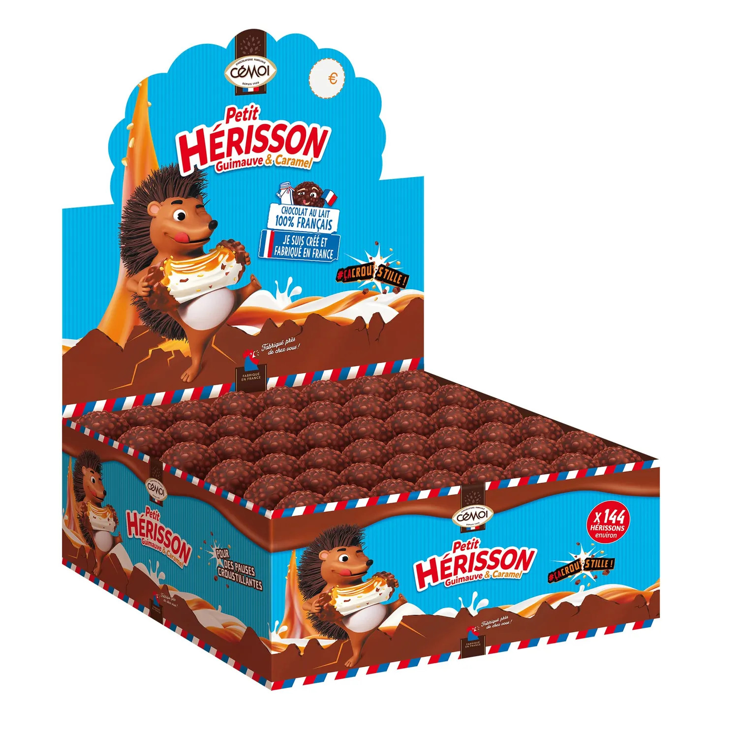 Cémoi Petit Hérisson guimauve lait caramel 144 pièces 1,625 kg