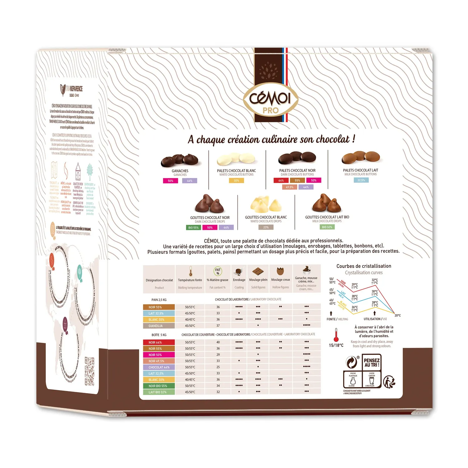 Cémoi Tradition Palets Couverture Blanc 30% 5 kg