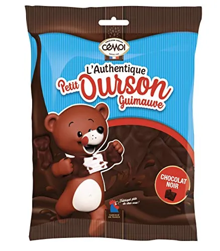 Cémoi Petit Ourson ourson guimauve noir 5x180 g intense