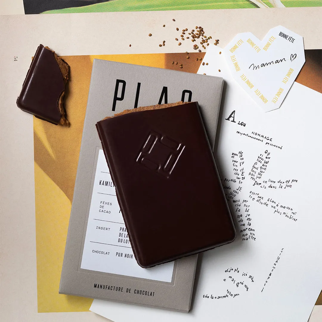 PLAQ Kamili Tablette Chocolat Noir Praliné Amandes