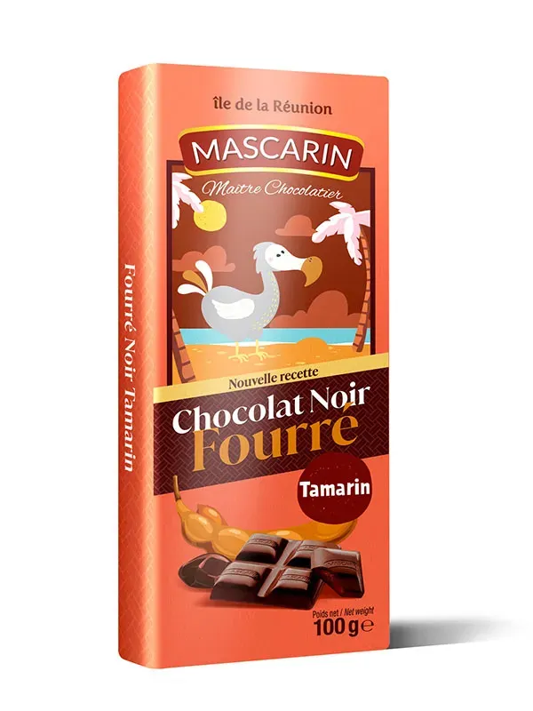 Mascarin Fourrés tablette chocolat noir fourré tamarin