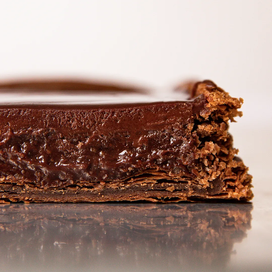 Plaq galette des Reines chocolat amande feuilletage cacao