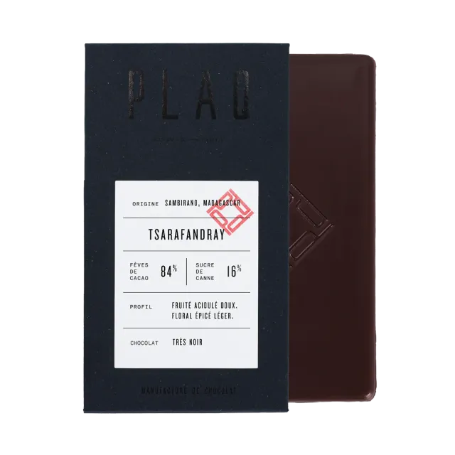PLAQ Tsarafandray 84% tablette très noir