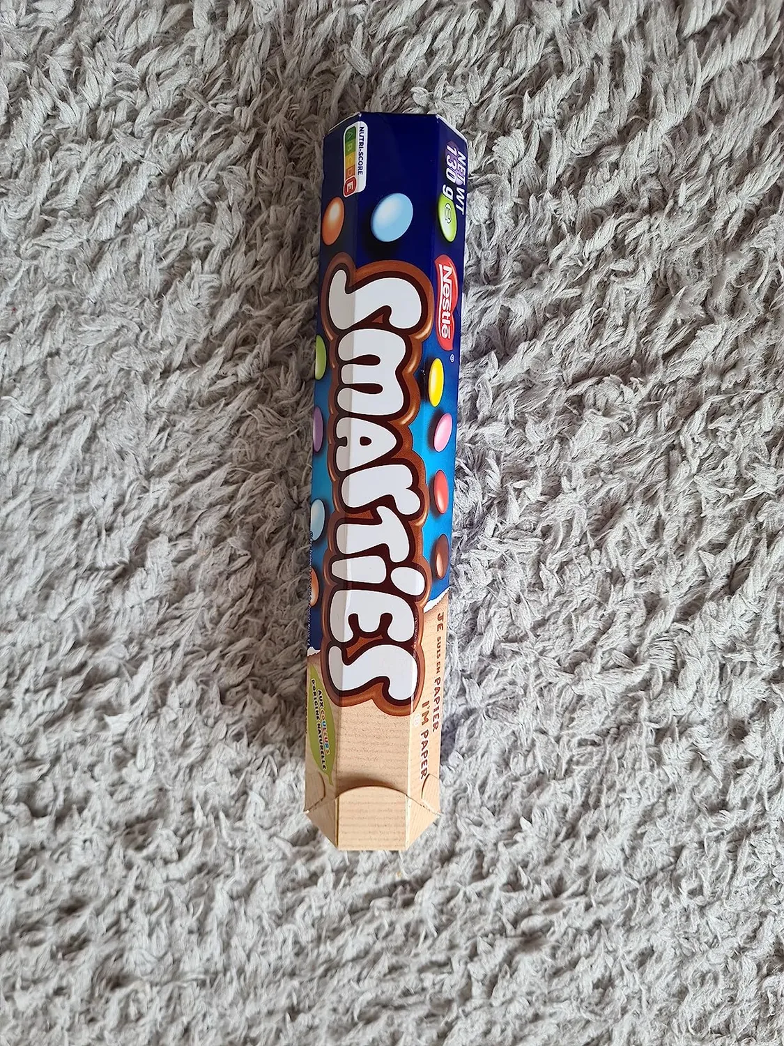 Smarties Tube géant bonbons chocolat au lait 130g huit couleurs